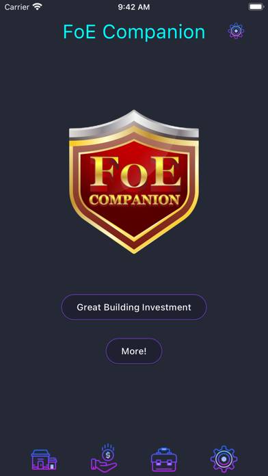 FoE Companion App skärmdump
