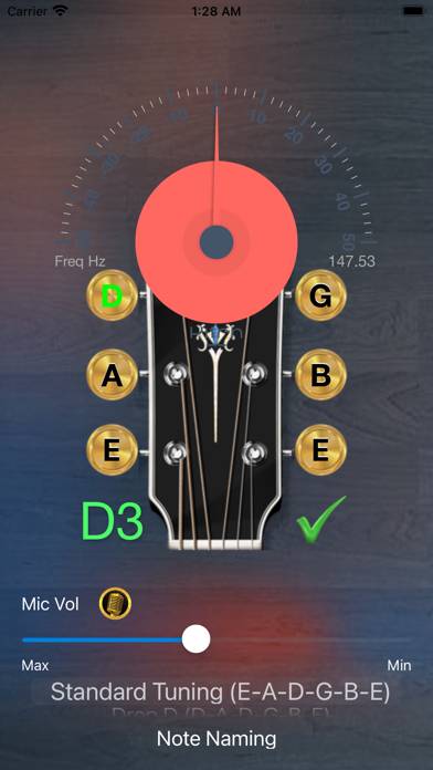 Guitar Note Recognizer Schermata dell'app