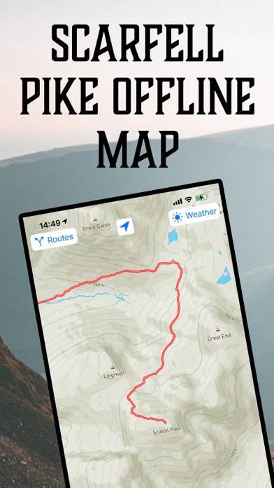 Scafell Pike Offline Map App screenshot #1