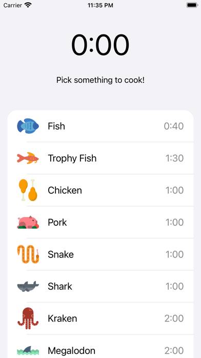 Sea of Thieves Cooking Timer App skärmdump #1