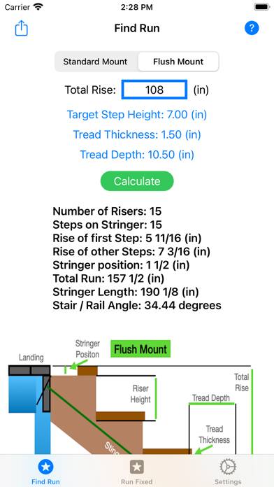 Stair Stringer Captura de pantalla de la aplicación #2