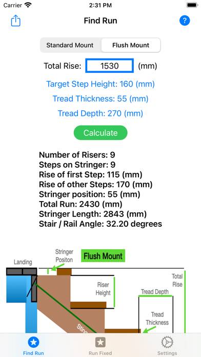 Stair Stringer Captura de pantalla de la aplicación #3