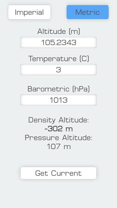 Density Altitude Meter App skärmdump