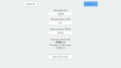 Density Altitude Meter App skärmdump