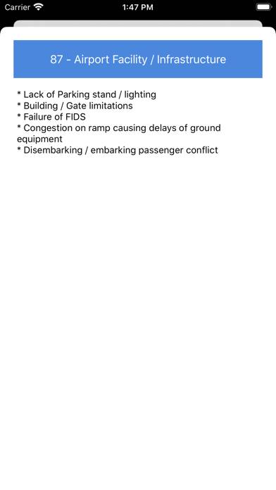 IATA Delay Codes Captura de pantalla de la aplicación #3
