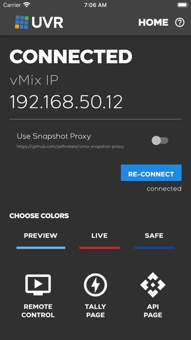 Unofficial vMix Remote Control App screenshot #1