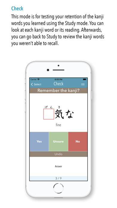 GENKI Kanji for 3rd Ed. Captura de pantalla de la aplicación #4