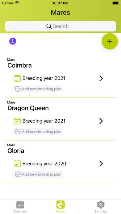 Equine Breeding Planner Capture d'écran de l'application #2