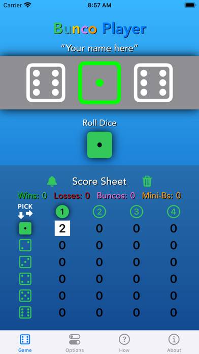 Bunco Player screenshot