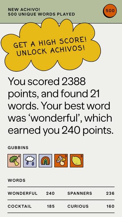 GUBBINS  It's a word game App screenshot #5