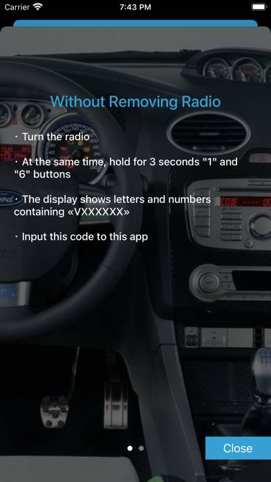 Radio Code for Ford V Serial Schermata dell'app #3