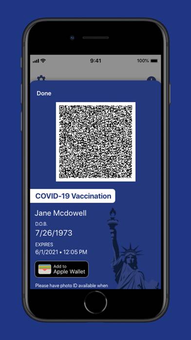 NYS Excelsior Pass Wallet App screenshot