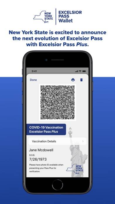 NYS Excelsior Pass Wallet App screenshot