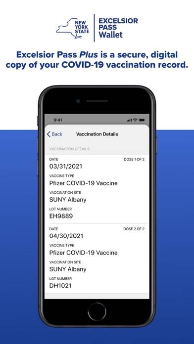 NYS Excelsior Pass Wallet App screenshot