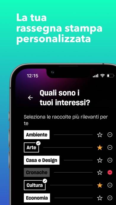 Column Schermata dell'app