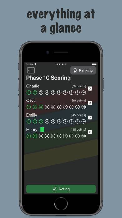 Phase 10 Scoring App screenshot #1