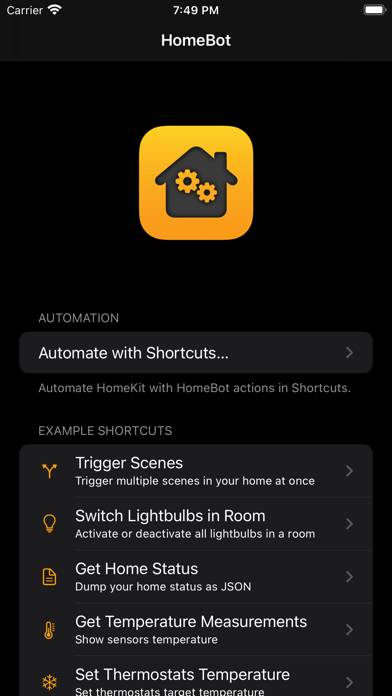 HomeBot for Shortcuts Capture d'écran de l'application #1