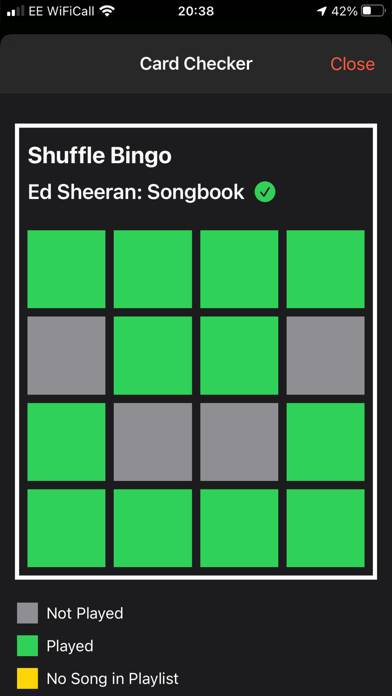 Shuffle Music Bingo App screenshot #4