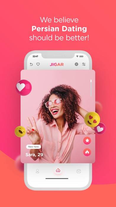 JIGAR: Persian Dating App App screenshot #1