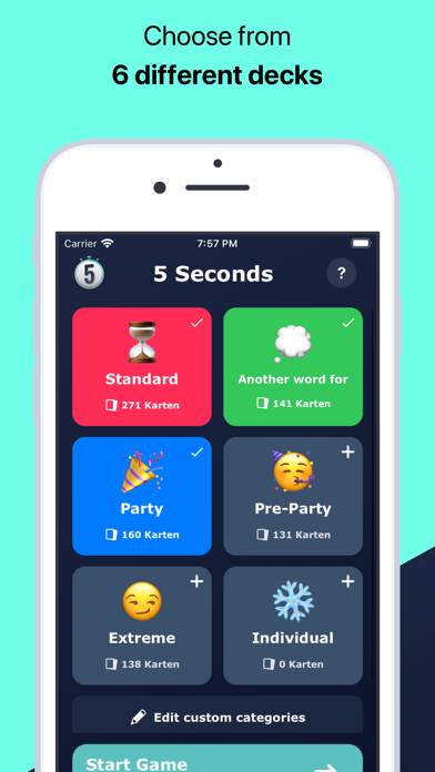 5 Second Rule: Game night App-Screenshot #4