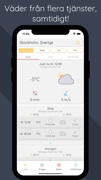 Solglimt Väder App skärmdump #1
