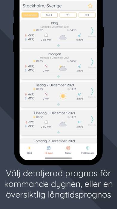 Solglimt Väder App skärmdump #4