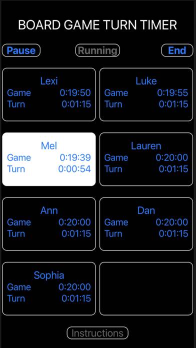 Board Game Turn Timer App skärmdump #1