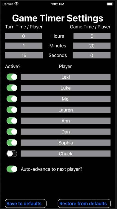 Board Game Turn Timer App screenshot #2
