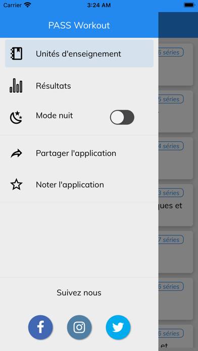 PASS Workout Capture d'écran de l'application