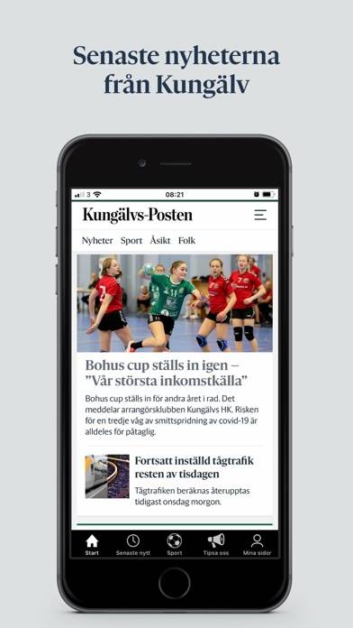 Kungälvs-Posten App skärmdump #1