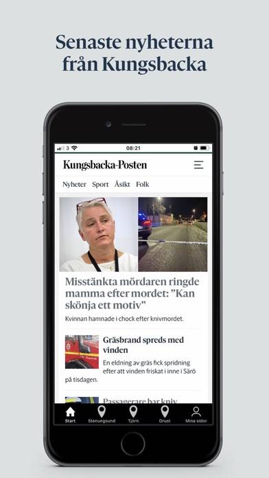 Kungsbacka-Posten skärmdump