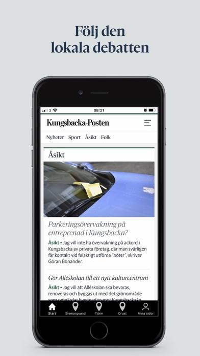 Kungsbacka-Posten App skärmdump #2