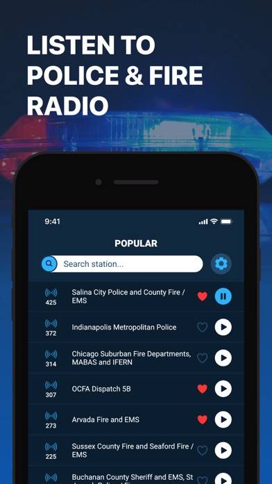 Police＋Fire Scanner Radio USA App screenshot #1