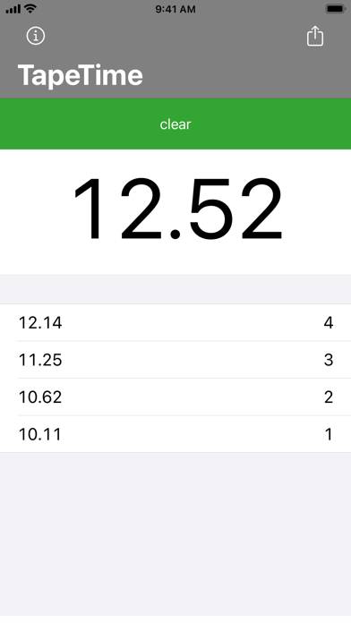 TapeTime App-Screenshot