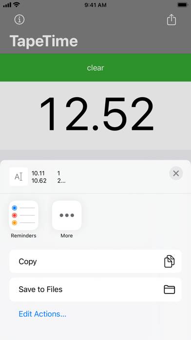 TapeTime App-Screenshot