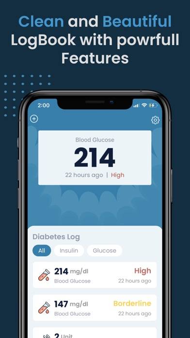 Diabetes Tracker Log: Diabetly Captura de pantalla de la aplicación #1