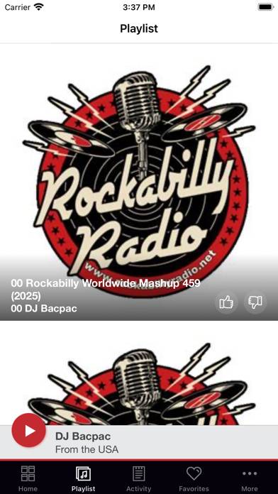 Rockabilly Radio Bildschirmfoto