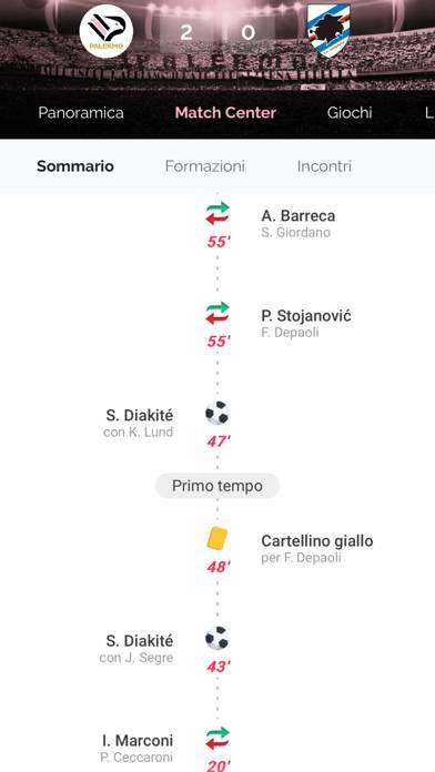 Palermo F.C. Schermata dell'app