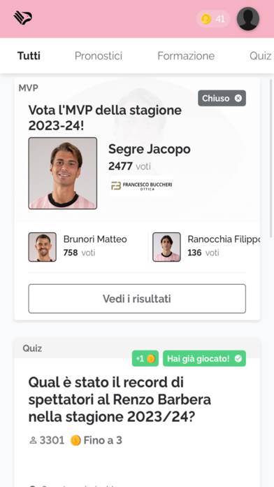 Palermo F.C. Schermata dell'app