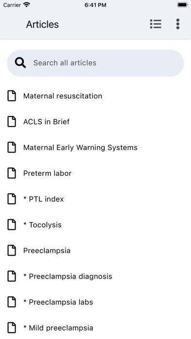 Obstetric Urgency/Emergency App screenshot #2