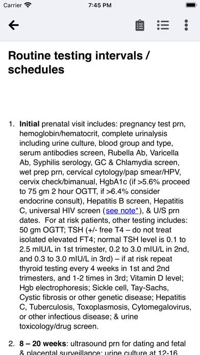 Obstetric Prenatal Care App screenshot #1