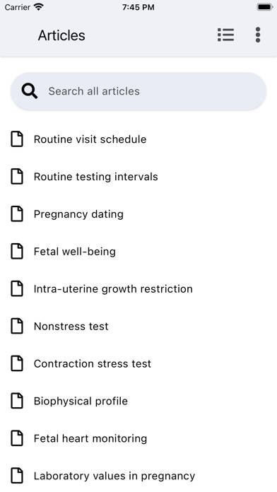 Obstetric Prenatal Care App screenshot #2