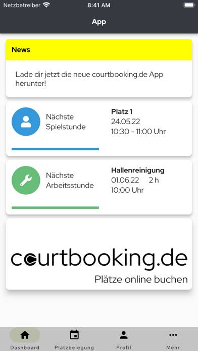 Courtbooking.de App screenshot #2
