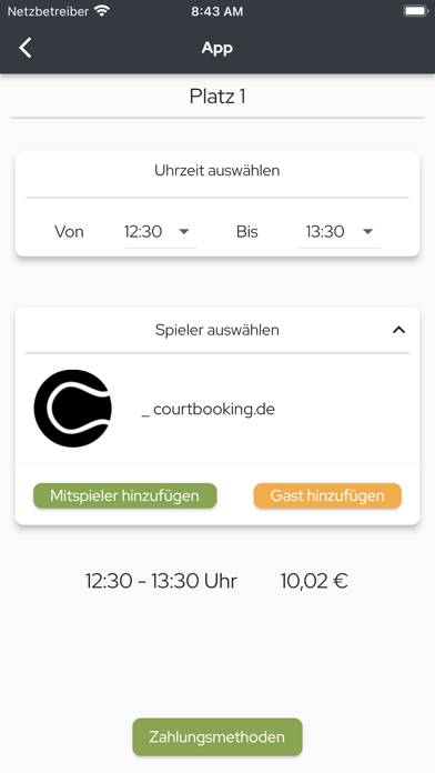 Courtbooking.de App-Screenshot #4