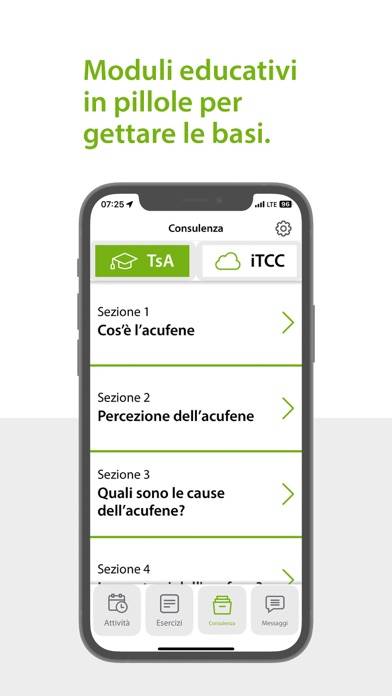 SilentCloud: Sollievo Acufene Schermata dell'app