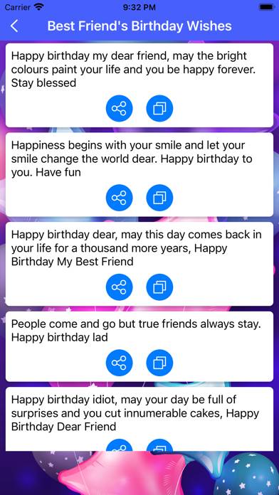 Happy Birthday Wishes! App screenshot #1
