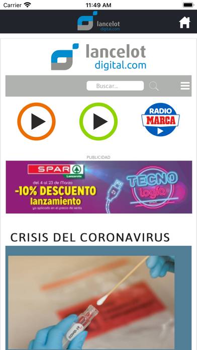 Lancelot Medios App screenshot