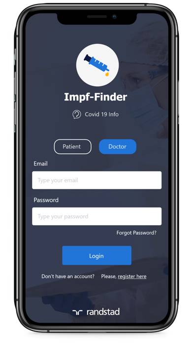 Impf-Finder App-Screenshot
