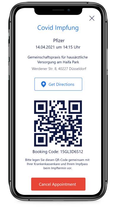 Impf-Finder App-Screenshot