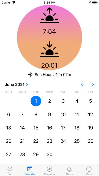 Sunrise and Sunset time App screenshot